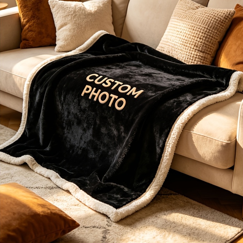 Personalized Custom Flannel Blanket, Soft Warm Comfortable Gift